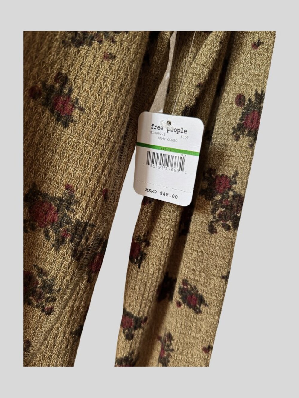 Free People “One of the Girls” Floral Henley – NWT - Picture 9 of 10